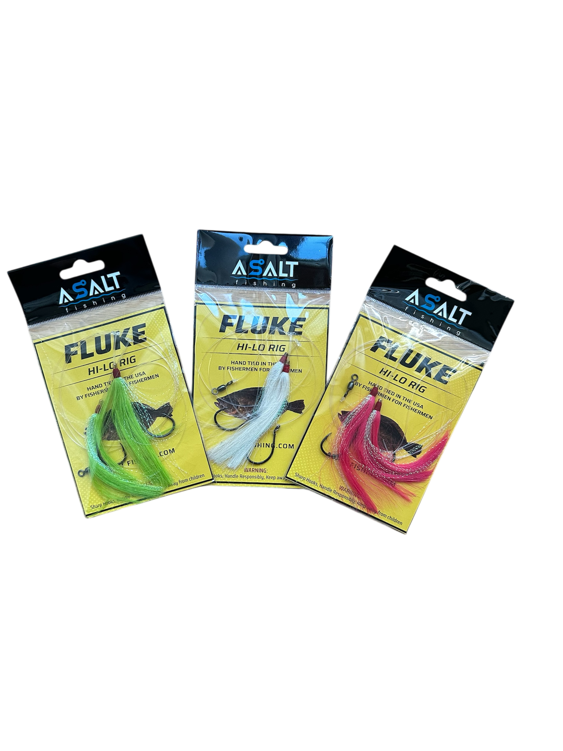 Fluke Hi-Lo Double Bucktail Rig USA Tied