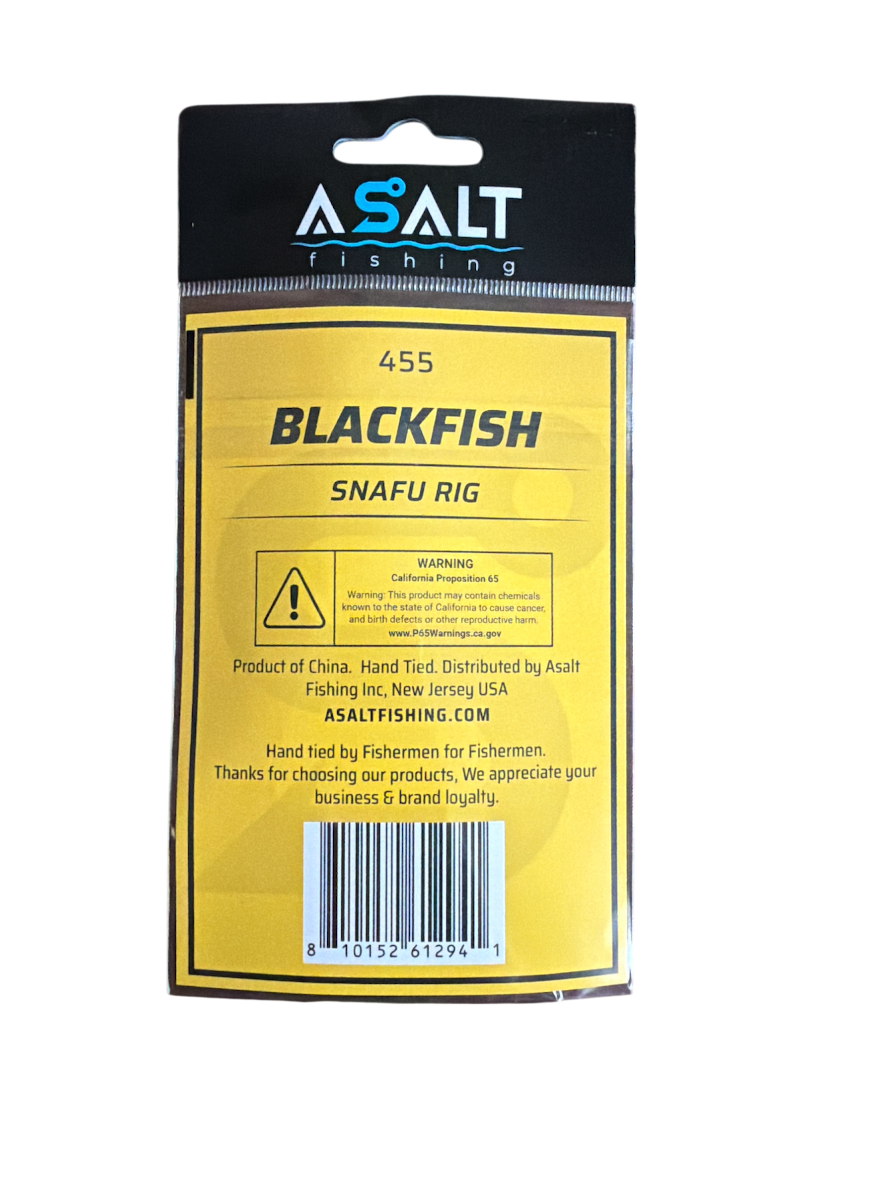 Asalt Fishing Blackfish Snafu Rig UPC Code