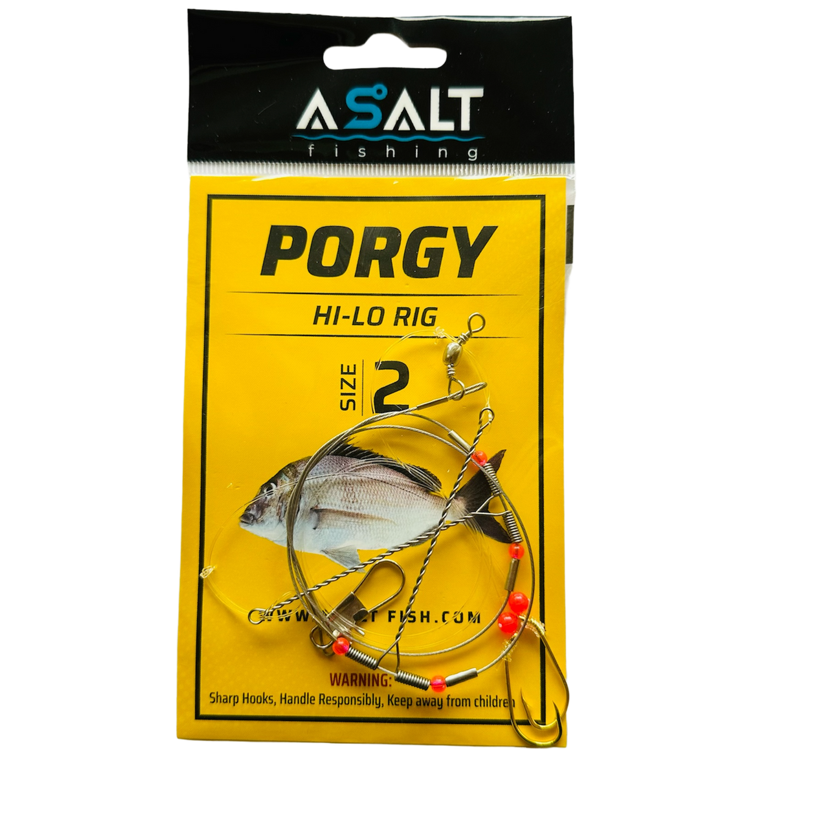 High Low Rig Pyramid Porgy Hi-Lo Wire Rigs | Scup Fishing Rig | Asalt Fishing