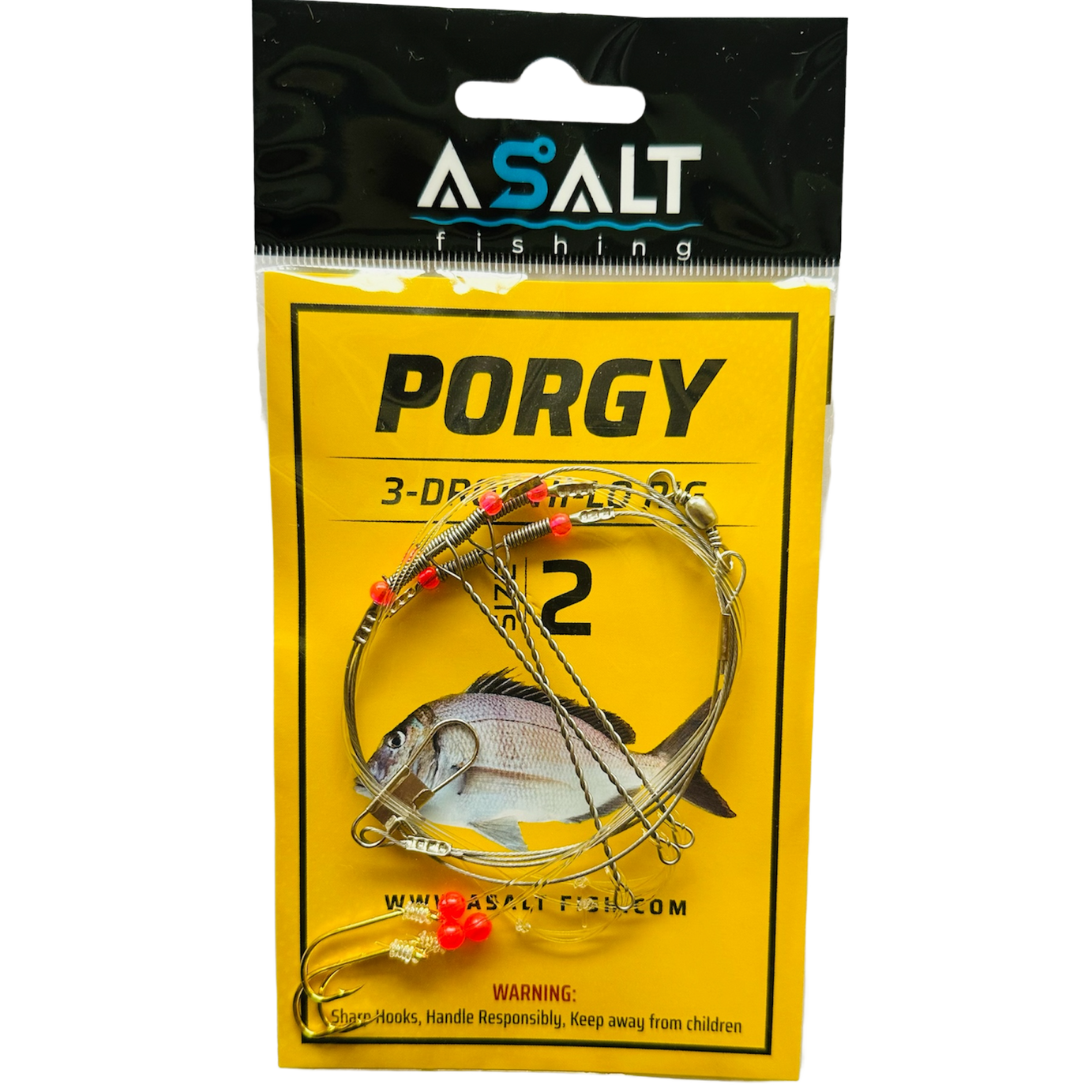Porgy 3 Drop Hi-Lo Wire Rig | Triple Hook Scup Rig