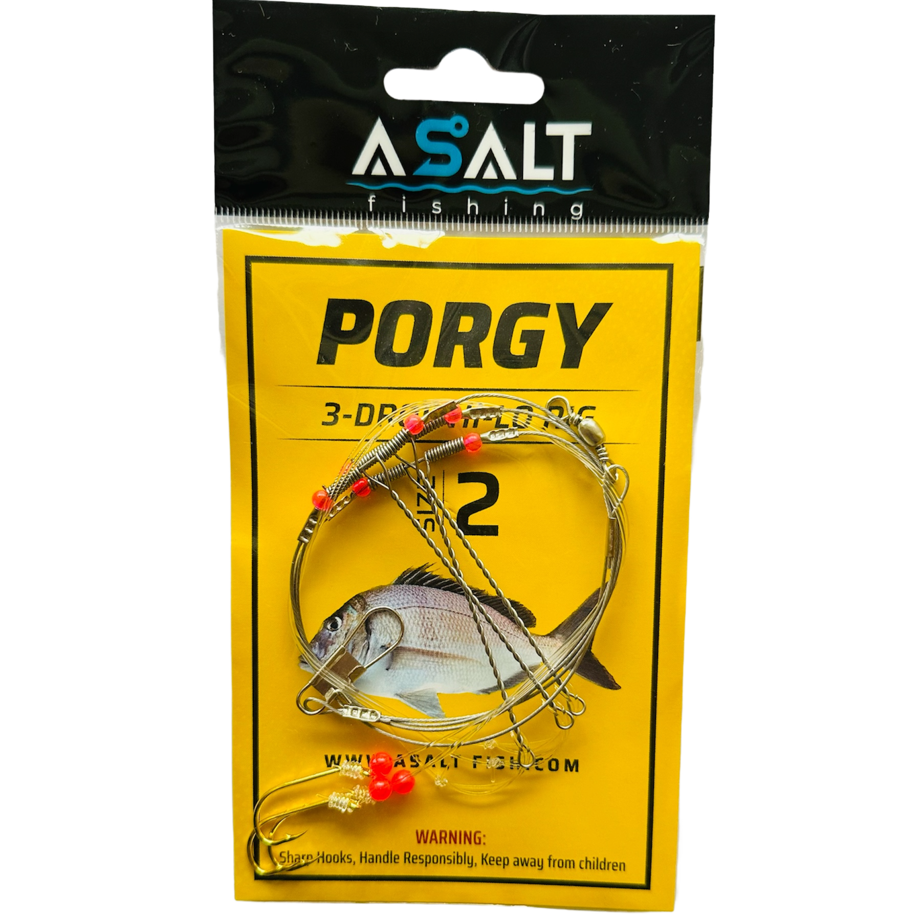 Porgy Hi-Lo 3-Drop Wire Rigs