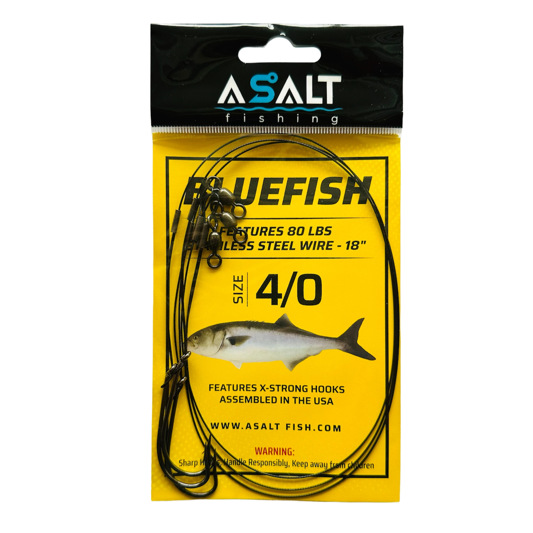 blue fish hook Bluefish Rigs O'Shaughnessy Hooks USA Assembled 4/0