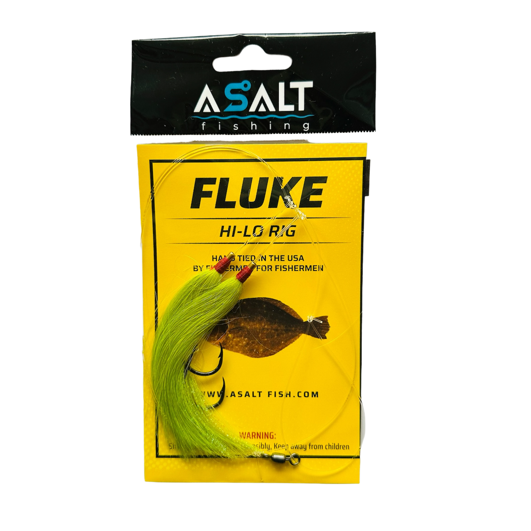 Fluke Hi-Lo Double Bucktail Rig USA Tied
