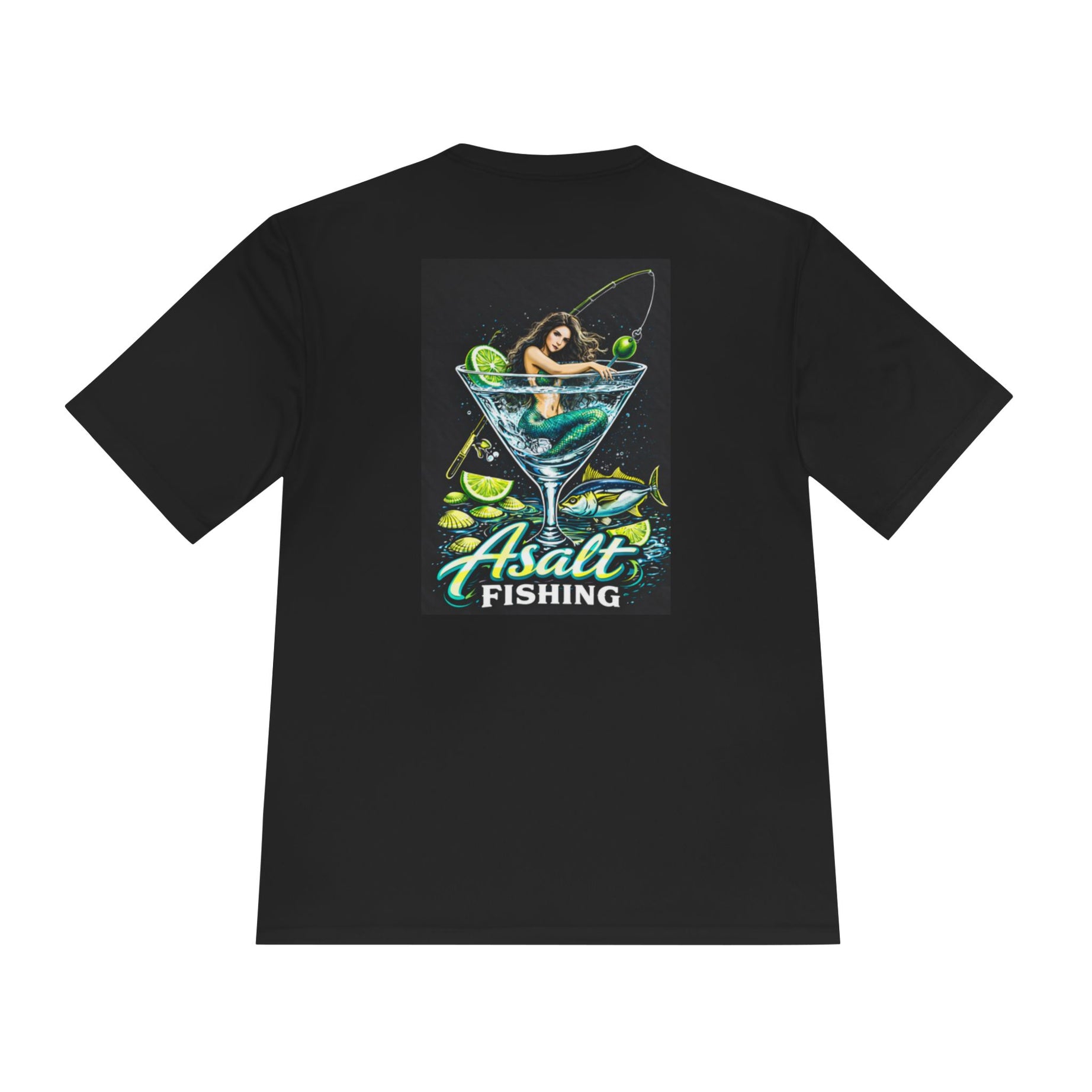 Fishing Tee — 'Asali Fishing' Cocktail Mermaid Graphic Moisture-Wicking Shirt