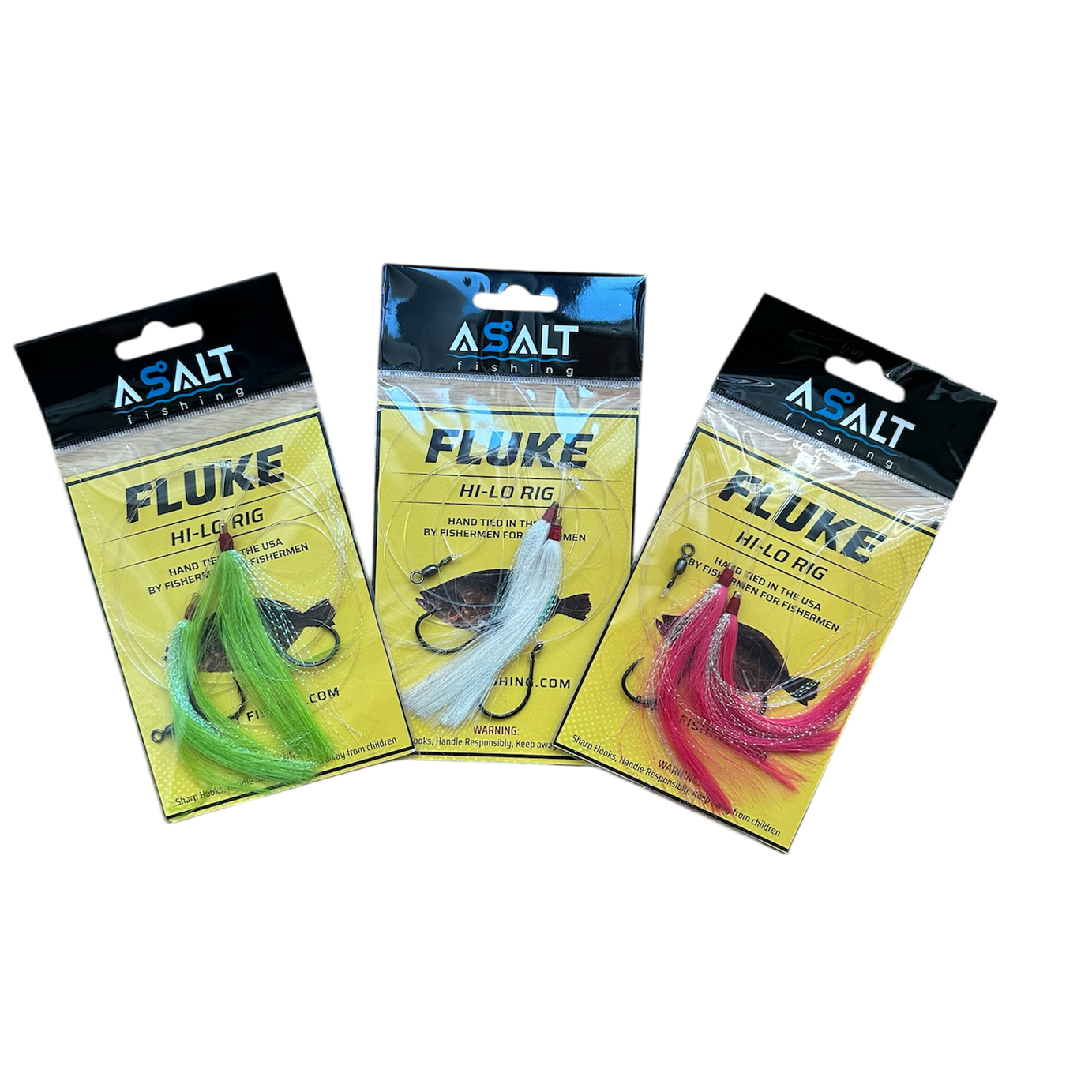 Fluke Hi-Lo Double Bucktail Rig USA Tied