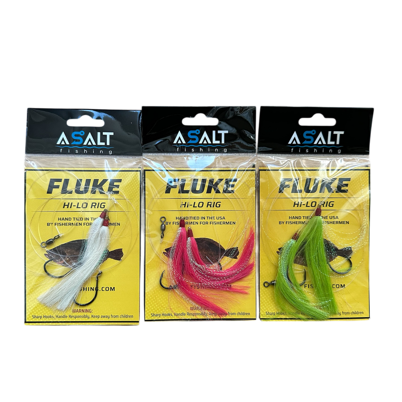 Fluke Hi-Lo Double Bucktail Rig USA Tied