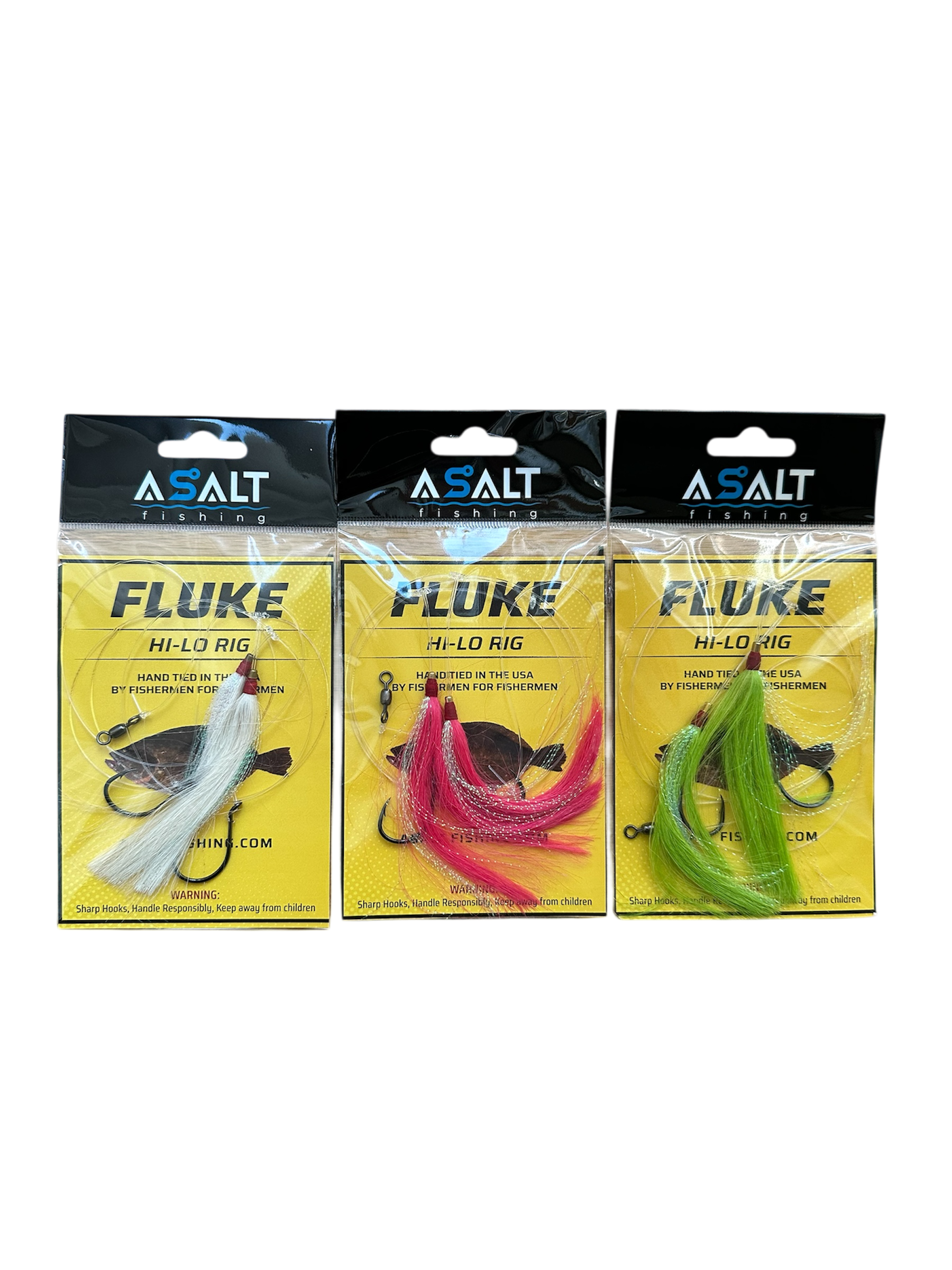 Fluke Hi-Lo Double Bucktail Rig USA Tied