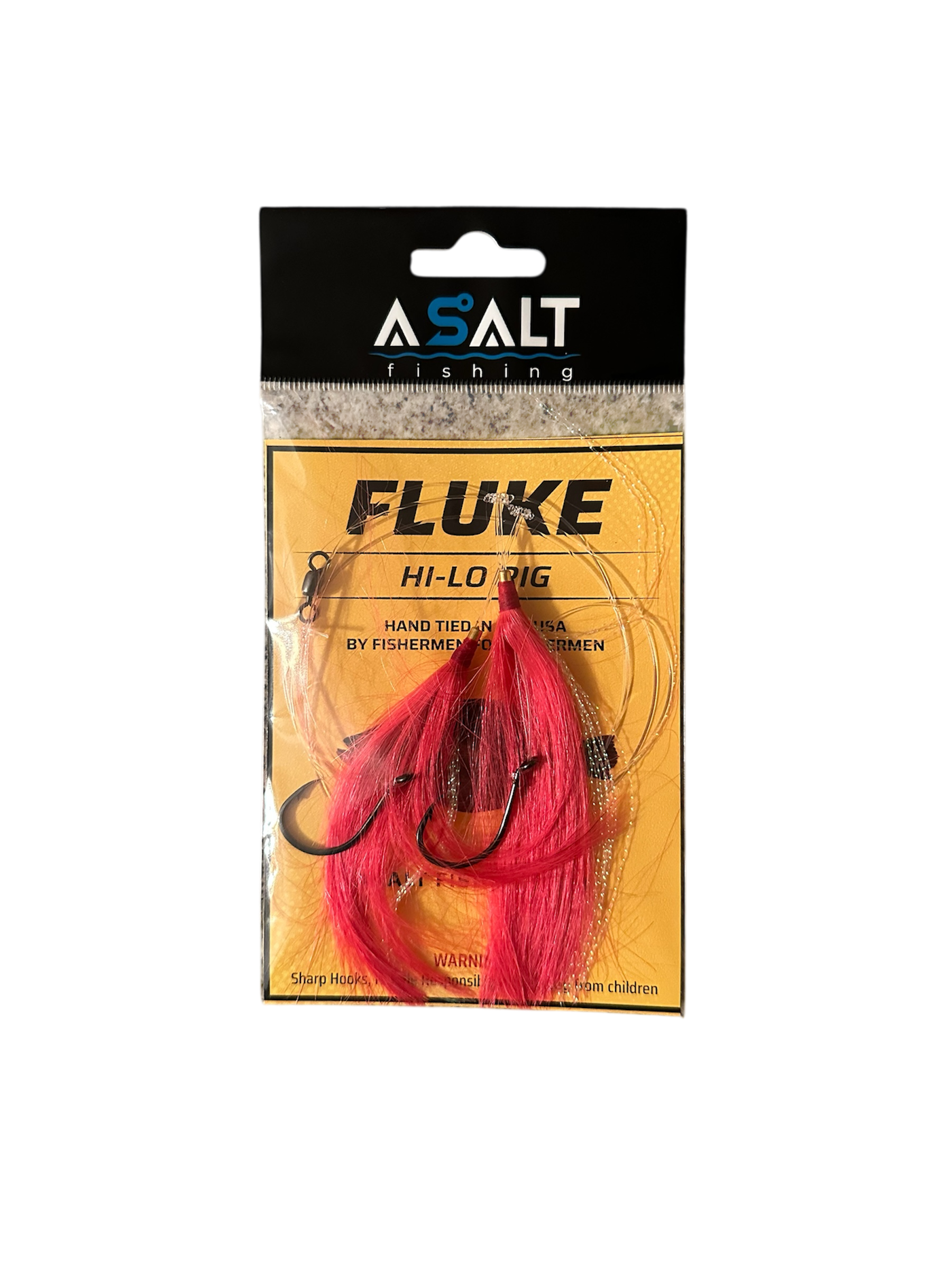 Fluke Hi-Lo Double Bucktail Rig Pink Asalt Fishing