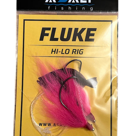 Asalt Fishing Fluke Hi-Lo Rig Pink Double Bucktail