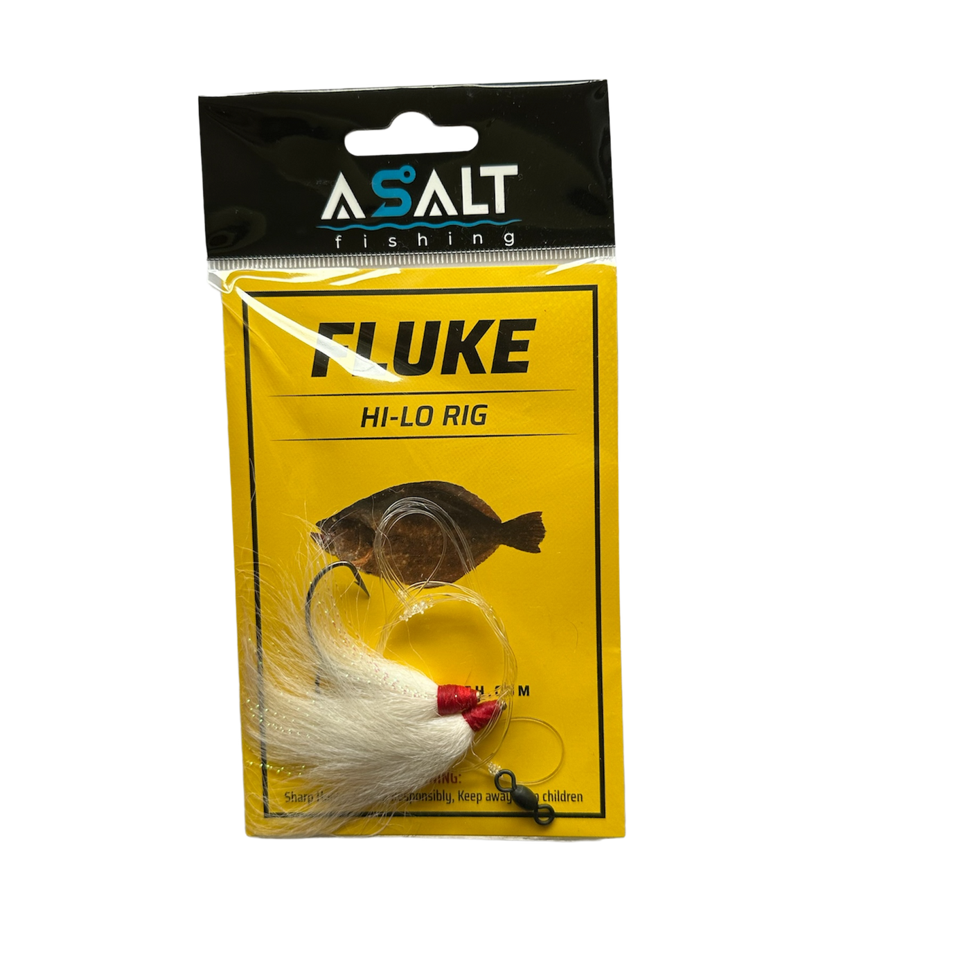 Asalt Fishing Fluke Hi-Lo Rig White Double Bucktail