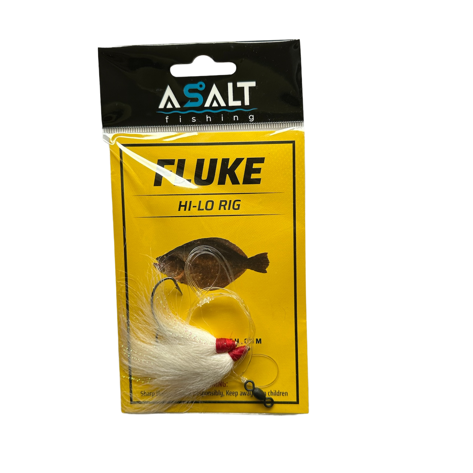 Asalt Fishing Fluke Hi-Lo Rig White Double Bucktail
